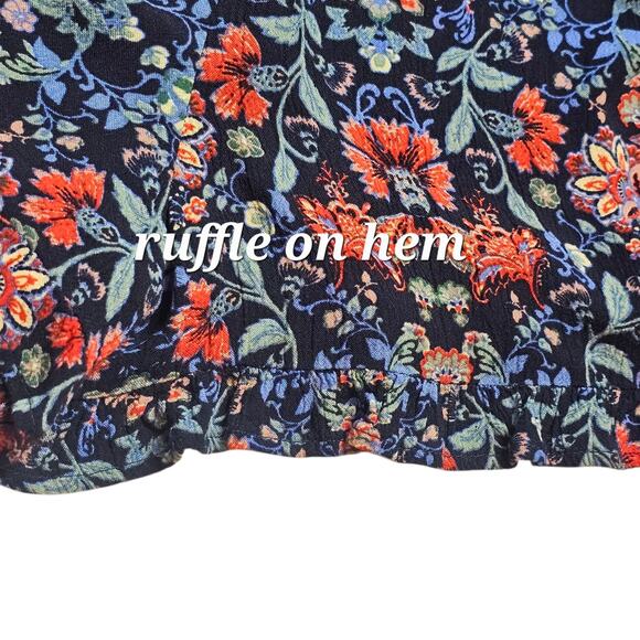 American Eagle Outfitters Long Sleeve Floral Boho Romper Size M - Picture 4 of 11